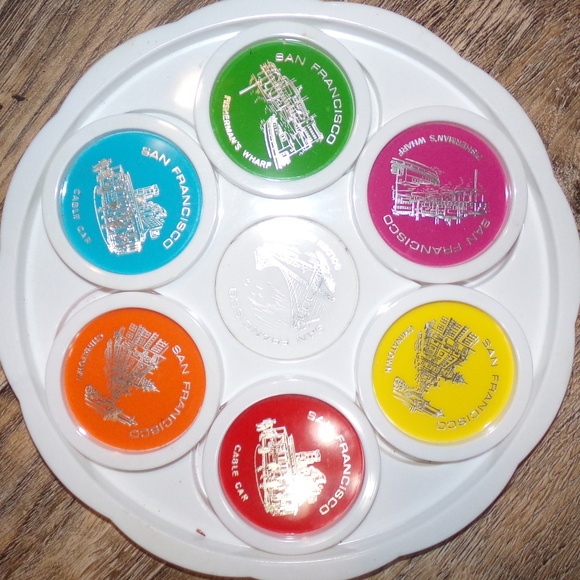 Vintage San Francisco Tray & 6 coasters set - Picture 1 of 3